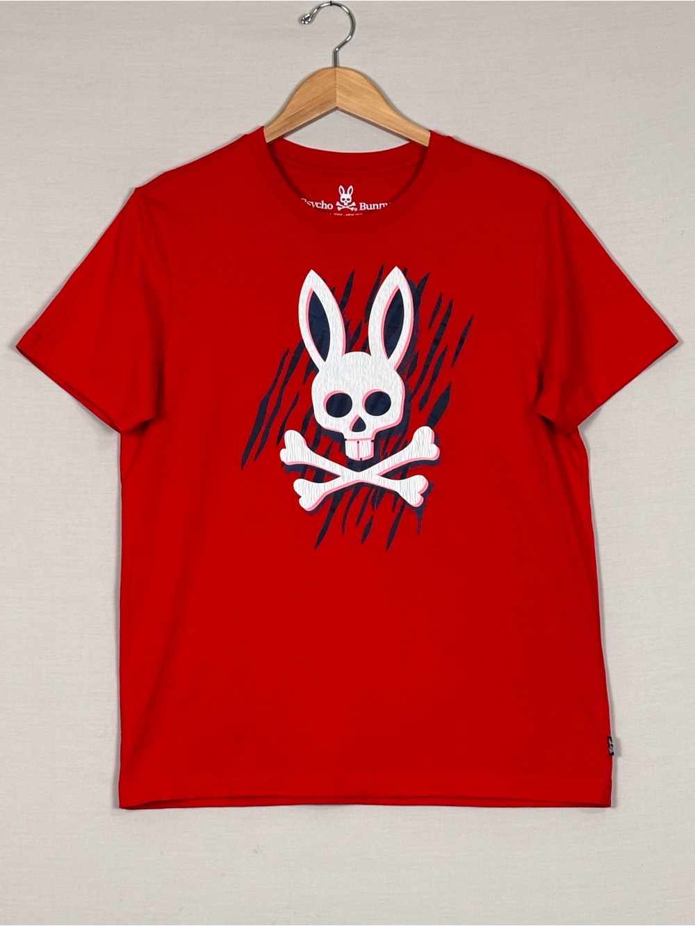 Psycho Bunny Red Graphic Logo Crewneck Tee